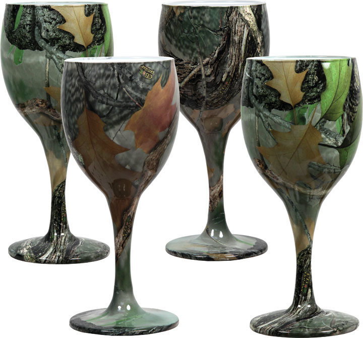 Акція на Riversedge Camo Wine Glasses для вина листья, 4 шт. 235 мл (1835.01.00) від Stylus