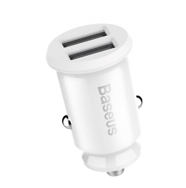 

Baseus Usb Car Charger 2xUSB Grain Mini 3.1A White (CCALL-ML02)