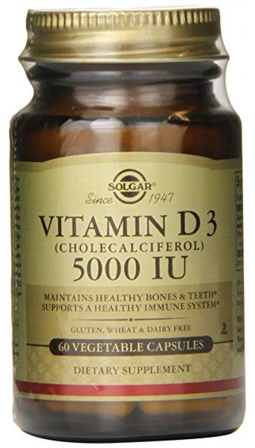 

Solgar Vitamin D3 (Cholecalciferol), 5000 IU, 60 Vegetable Capsules (SOL-03312)