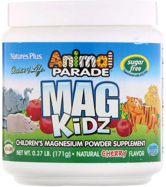 

Nature's Plus, Animal Parade, Mag Kidz, Children's Magnesium, Natural Cherry Flavor, 0.37 lb (171 g) (NAP-29943)