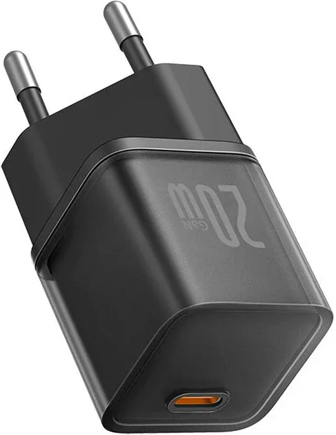 Акція на Baseus Wall Charger USB-C GaN 5S 20W Black (P10162503113-00) від Stylus