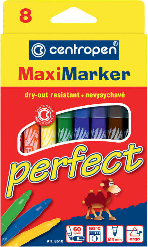 

Фломастеры Centropen 8610 Perfect Maxi, набор 8 шт. (8610/08)