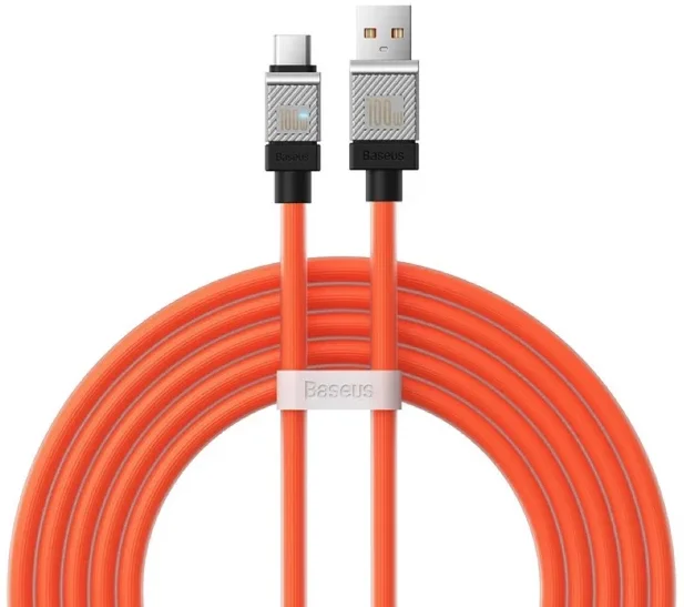 Акція на Baseus Usb Cable to USB-C CoolPlay Series Fast Charging 100W 2m Orange (CAKW000707) від Stylus