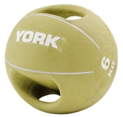 Акція на York Fitness медбол с двумя ручками 6 кг салатовый (20014961807329) від Stylus