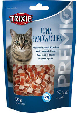 

Лакомство для кошек Trixie Premio Tuna Sandwiches с тунцом 50 г (4011905427317)