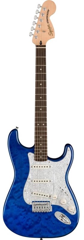 Акція на Электрогитара Squier Affinity Series Fsr Stratocaster Qmt Sapphire Blue Transparent від Stylus