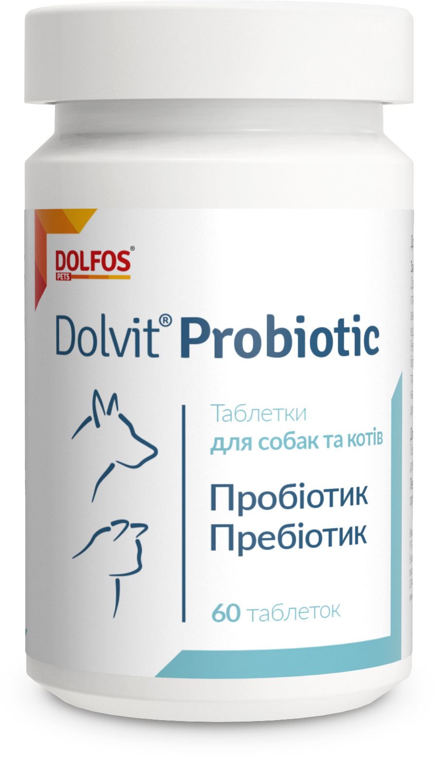 

Витаминно-минеральная добавка Dolfos Dolvit Probiotic Пробиотик для собак и кошек против дисбактериоза 60 табл. (4005-60)