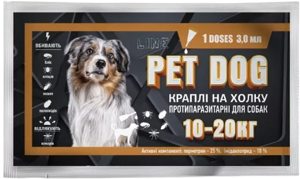 

Капли КРУГ Pet Dog для собак 10-20кг 3мл 10 пип/уп (14507)