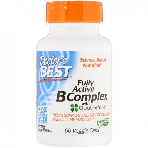 

Doctor's Best Fully Active B Complex B-Комплекс 60 гелевих капсул