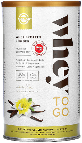 

Solgar Whey Protein Powder Natural Vanilla Flavor Солгар Сироватковий протеїн, ваніль 12 oz (340 г)