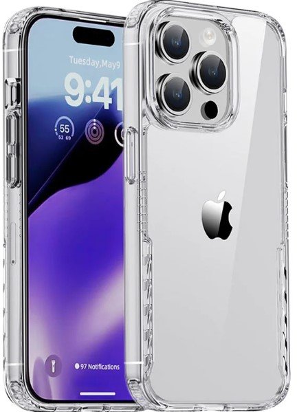 

Mobile Case TPU+PC Multi-Color Clear for iPhone 15 Pro
