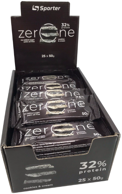 Акція на Протеиновые батончики Sporter Zero One 25x50 g / cookies cream від Stylus