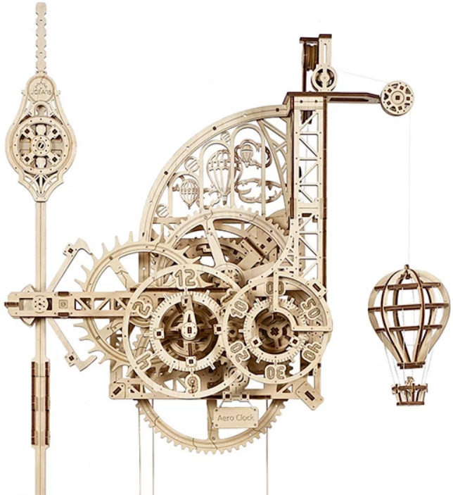 Акція на Механическая модель Ugears Аэро Часы. Настенные часы с маятником (70154) від Stylus