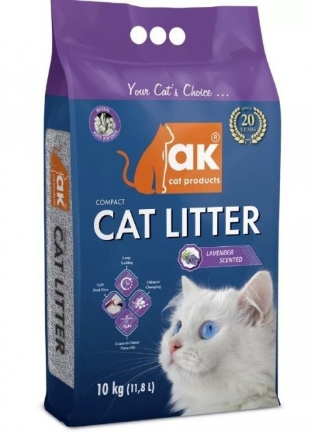 Акція на Наполнитель Akcat Compact cat litter бентонитовый запах лаванды 10кг 11.8л (AKMN005) від Stylus