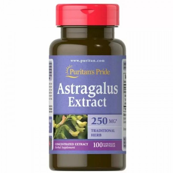 

Puritan's Pride Astragalus Extract 250 mg Экстракт Астрагала 100 гелевых капсул