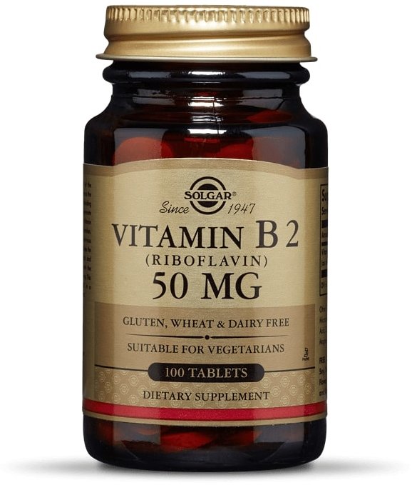 

Solgar Vitamin B2 Солгар Рибофлавін 50 мг, 100 таб.