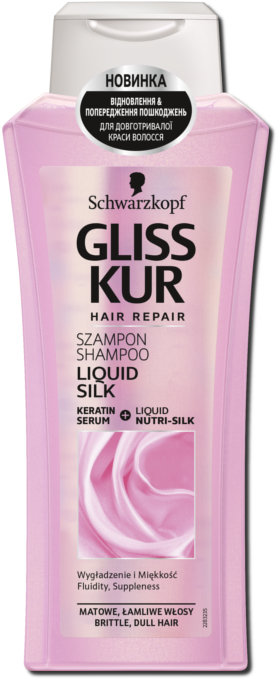 

Schwarzkopf Gliss Kur Liquid Silk Shampoo 400 ml Шампунь для ломких, лишенных блеска волос