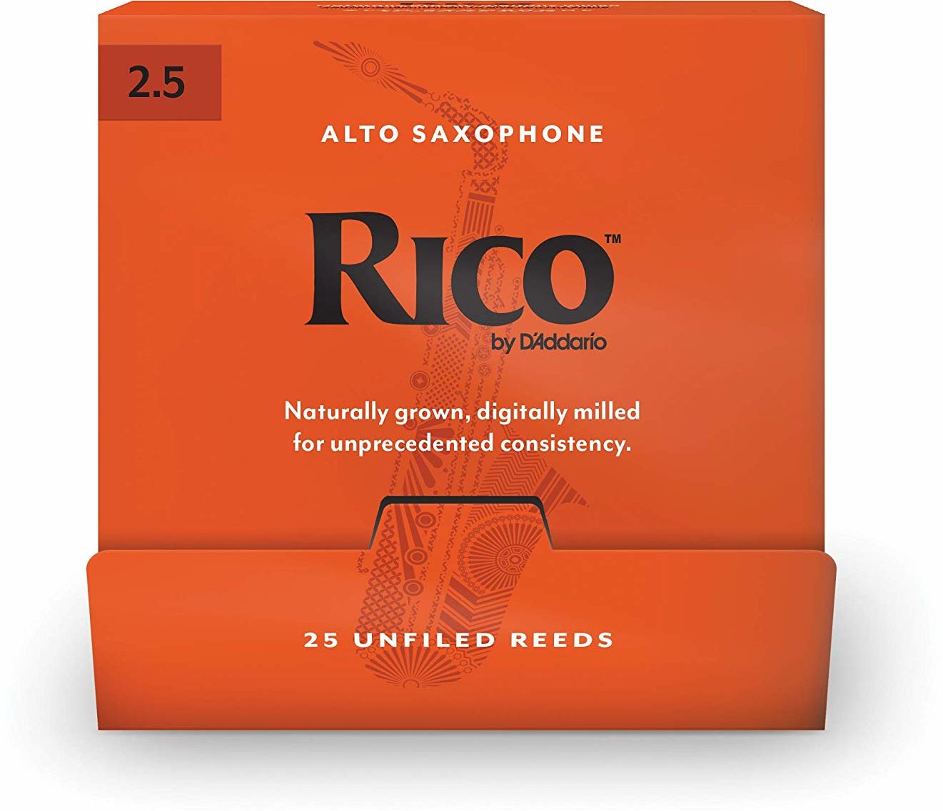 

Тростини для альт саксофона D`ADDARIO RJA0125-B25 Rico by D'Addario - Alto Sax # 2.5 - 25 Box