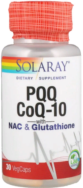 

Solaray, PQQ, CoQ-10 with Nac & Glutathione, 30 VegCaps (SOR-36510)