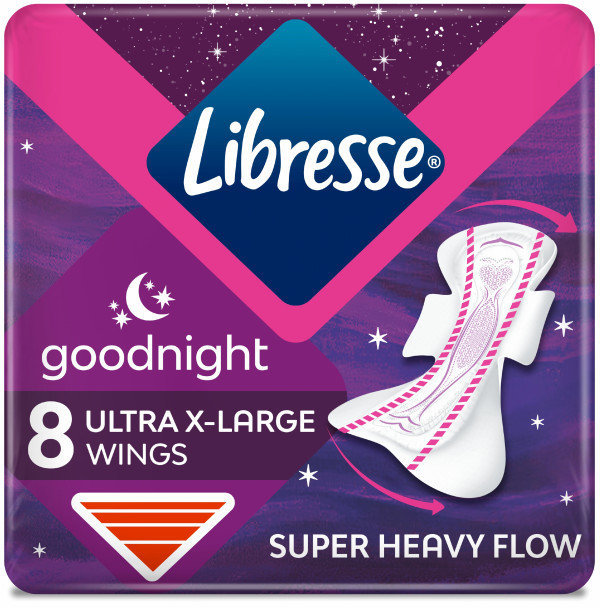 

Libresse Ultra Goodnight extra wings Гигиенические прокладки 8 шт.