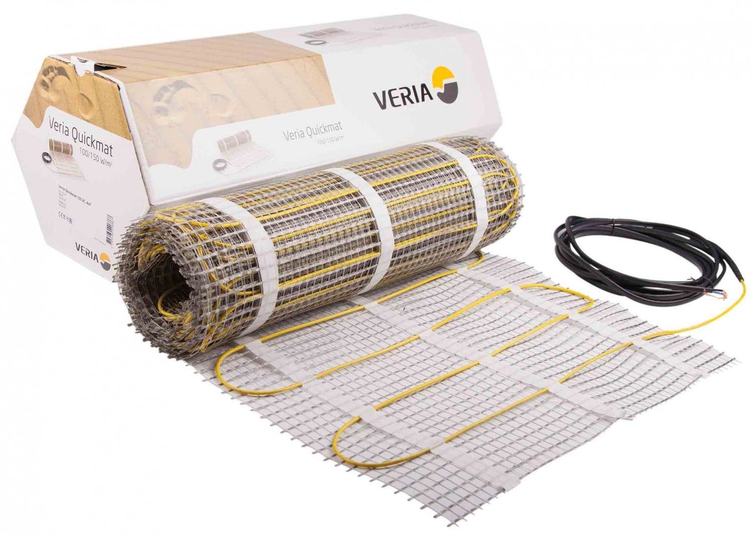 

Нагрівальний мат Veria Quickmat 150_ 2х жіл._ 12кв.м_ 1800W_ 0.5 х 24м_ 230V (189B0184)