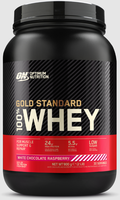 

Optimum Nutrition Gold Standart 100% Whey 900 g / 30 servings / White Chocolate Raspberry
