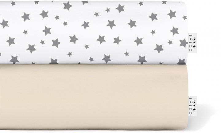 

Набор простыней Cosas Beige/Star grey 120x60 см (4822052056622)