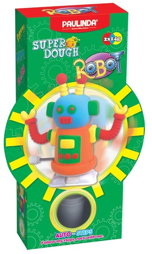 

Масса для лепки Paulinda Super Dough Robot заводной механизм (шагает), оранжевый PL-081178-3