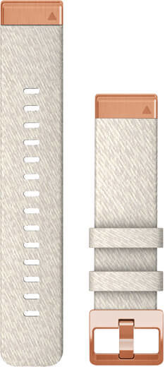 

Ремінець Garmin QuickFit 20mm Watch Bands Cream Heathered Nylon with Rose Gold Hardware (010-13102-09)