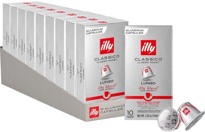 Акція на Кава в капсулах Illy Lungo Classico шоубокс 100х5.7 г (08003753158600) від Y.UA