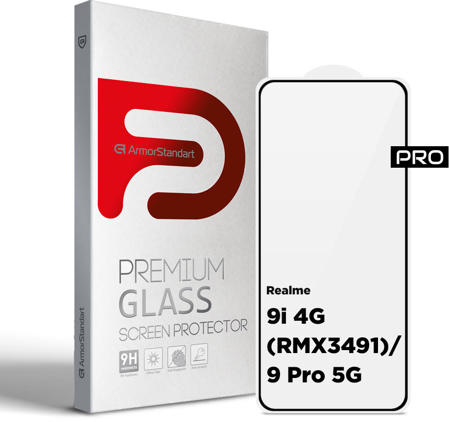 

Armorstandart Tempered Glass Pro Black for Realme 9i 4G/9 Pro 5G (ARM61469)