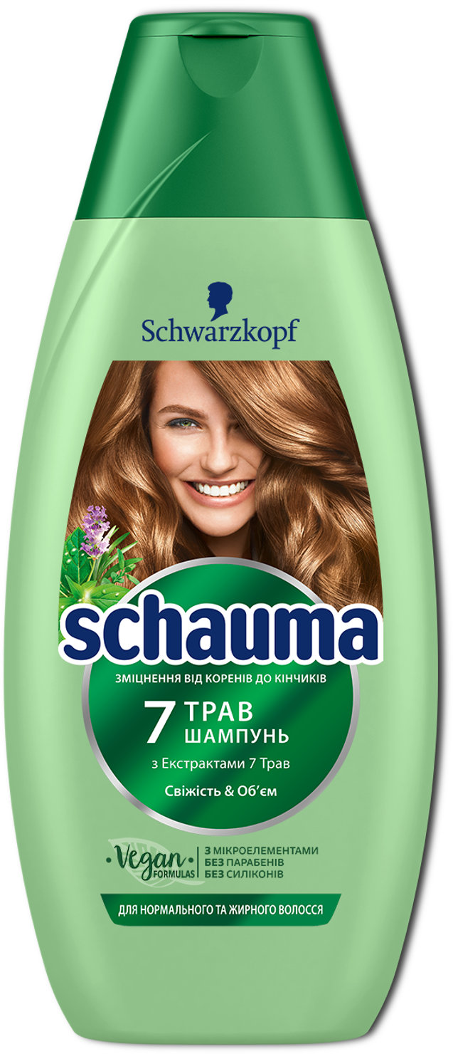 

Schwarzkopf Schauma 7 трав Шампунь для нормальных и жирных волос, которые требуют частого мытья 400 ml