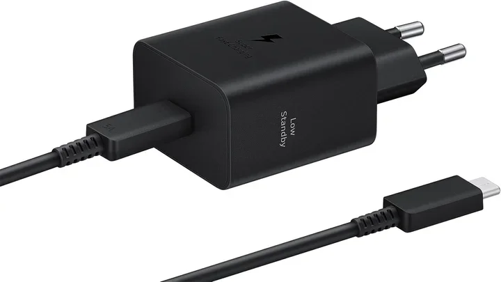 Акція на Samsung USB-C Wall Charger with Cable USB-C 45W Black (EP-T4511XBEGEU) від Stylus