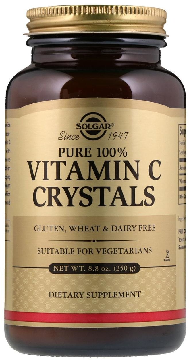 

Solgar Vitamin C Crystals Солгар Витамин С чистые кристаллы 250 г