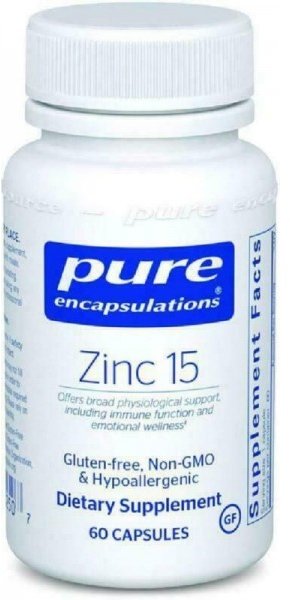 Акція на Pure Encapsulations Zinc 15 mg Цинк 60 капсул від Stylus