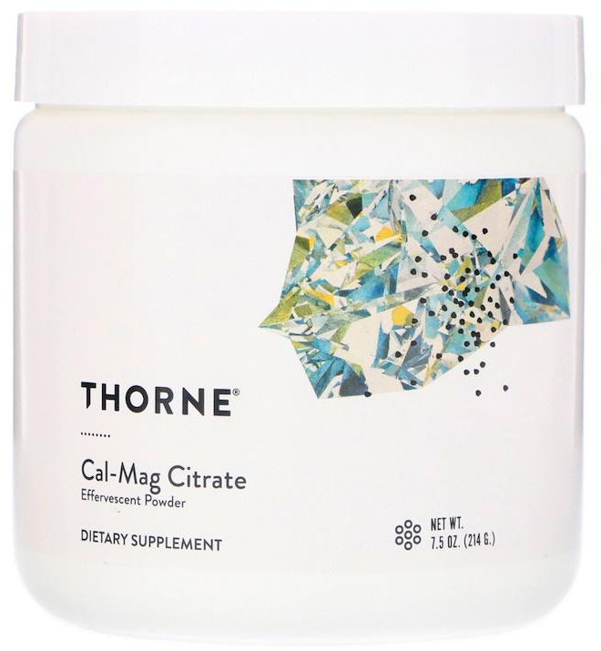 

Thorne Research Cal-Mag Citrate Effervescent Powder 7.5 oz (214 g) Кальций Магний шипучий порошок