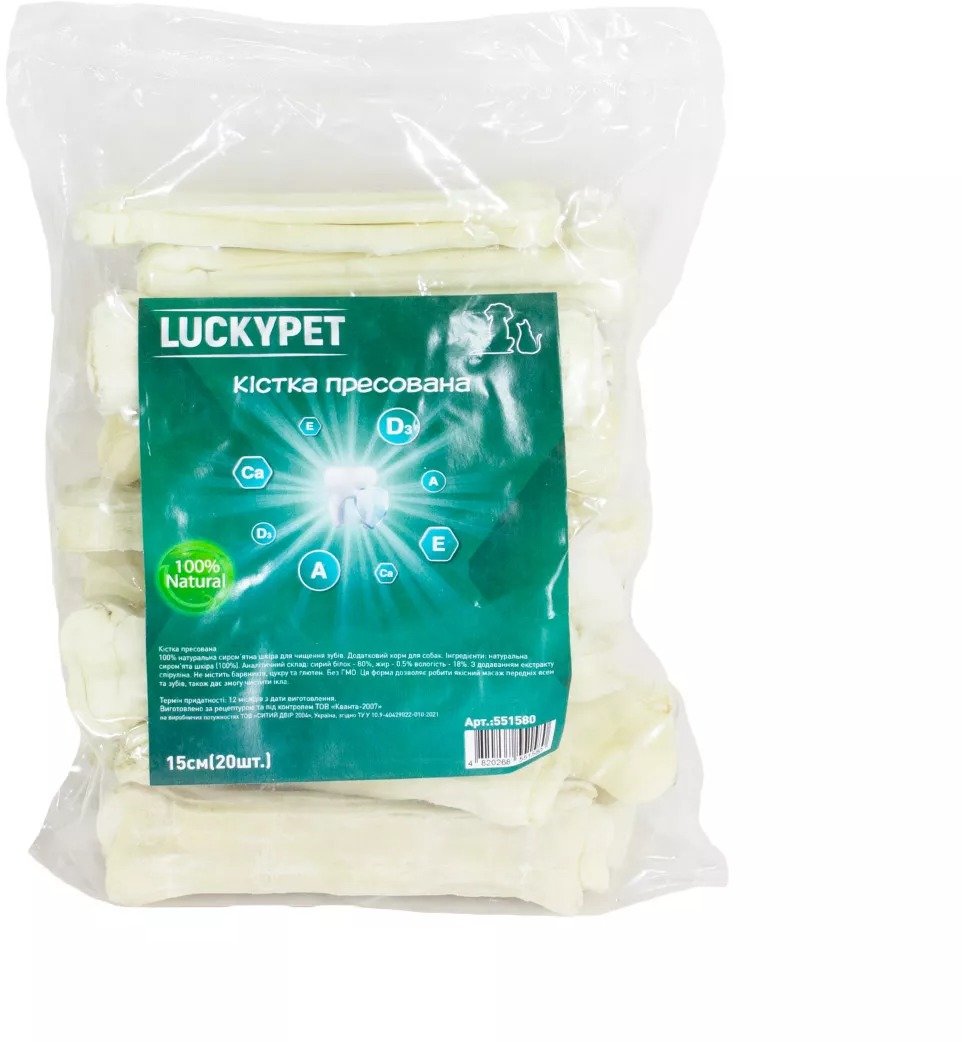 Акція на Ласощі Lucky Pet Кіст пресована 15 см 20 шт (551580) від Y.UA