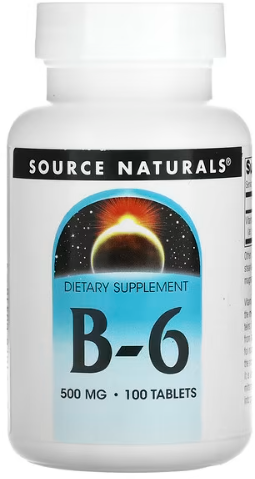 

Source Naturals Vitamine B-6 500 mg 100 tab / 100 servings