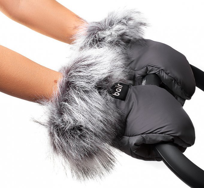 

Варежки для коляски Bair Northmuff графитовые 25х12 см