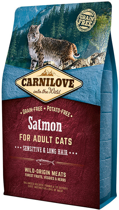 Акція на Сухой корм для взрослых кошек с чувствительным пищеварением Carnilove Salmon Sensitive & Long Hair 2 кг (8595602512287) від Stylus