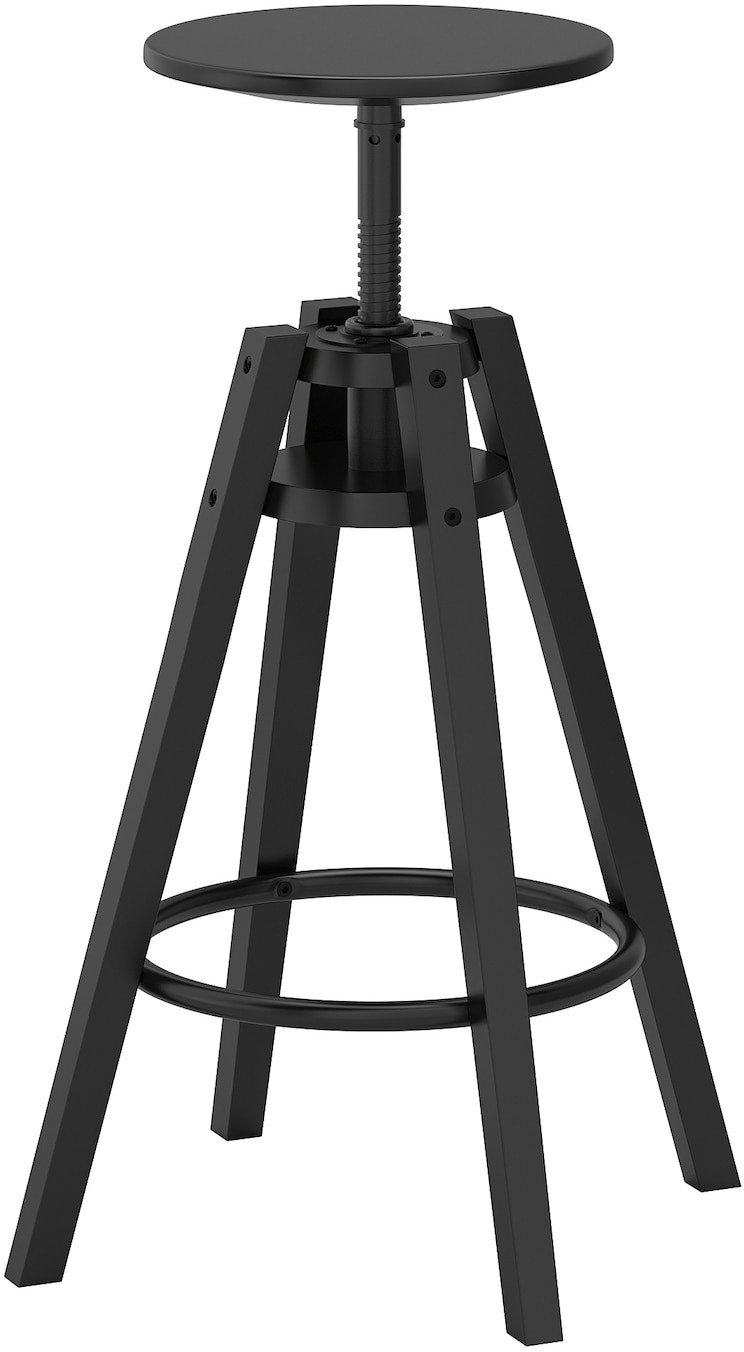 Акція на Барный стул ІКЕА Dalfred 63-74 см черный (60155602) від Stylus