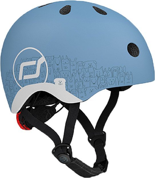 Акция на Шлем детский Scoot and Ride Светло-синий с фонариком 45-51см (SR-210225-STEEL) от Stylus
