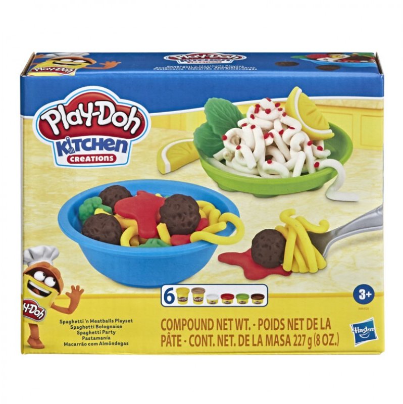 

Игровой набор массы для лепки Hasbro Play-Doh Кухонные принадлежности (E7253_E8680 Pd Spaghetti N Meatballs PLAYSET)