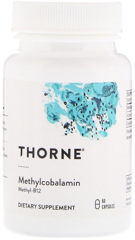 

Thorne Research Methylcobalamin 60 Veg Caps Вітамін В12 (метилкобаламін)