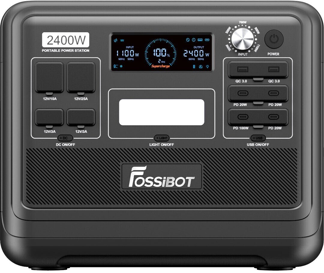 

Зарядна станція Fossibot F2400 2048Wh 2400W Black