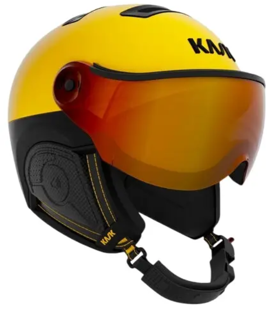 Акція на Kask (SHE00062) Montecarlo Visor 2025 yellow/red mirror 57 (8057099334471) від Stylus