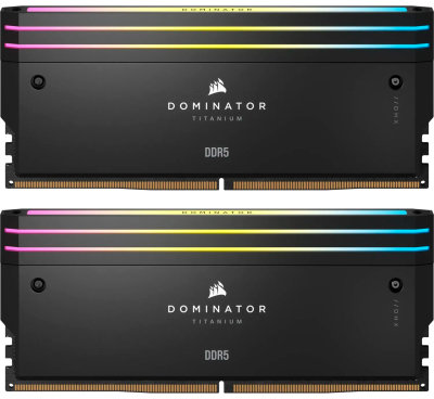 Акція на Corsair 32 Gb (2x16GB) DDR5 6000 MHz Dominator Titanium Rgb Black (CMP32GX5M2B6000C30) від Stylus