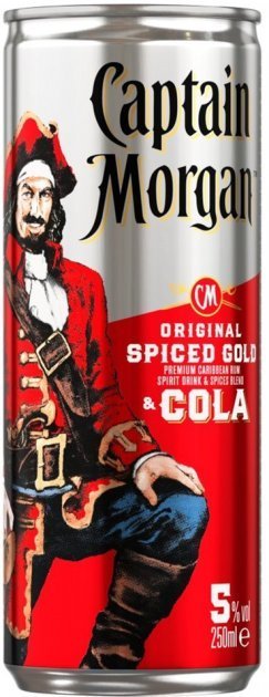 

Напій алкогольний Captain Morgan Spiced Gold Rum-Cola, 0.25л 5% (BDA1RM-RCM025-001)