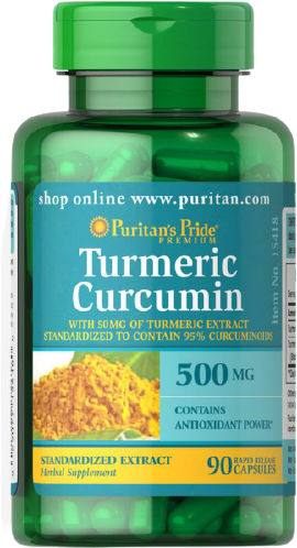 

Puritan's Pride Turmeric Curcumin 500 mg Куркума 90 капсул