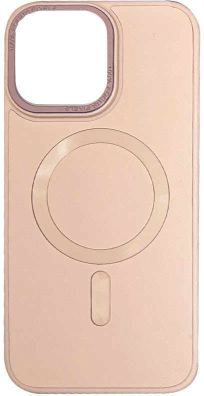 

Tpu Case Bonbon Leather Metal Style with MagSafe Light Pink for iPhone 15